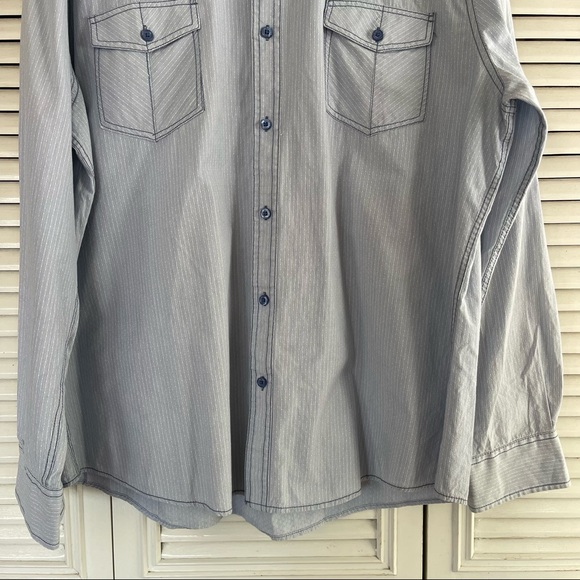 American Rag Slim Fit Bottom Down Light Blue Shirt Men Size XXL - Picture 3 of 16